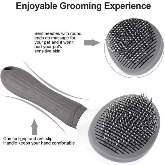 Self-Cleaning Slicker Brush