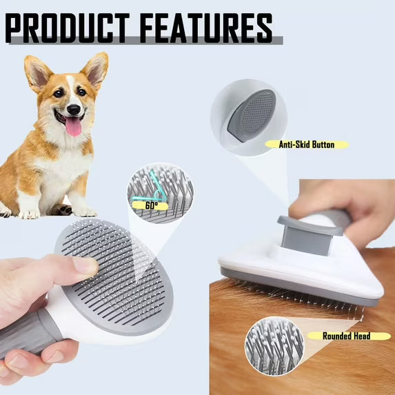 Self-Cleaning Slicker Brush